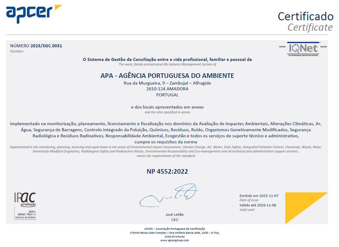 APCER certifica APA+Feliz