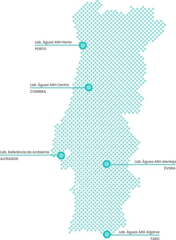 Mapa da rede laboratorial