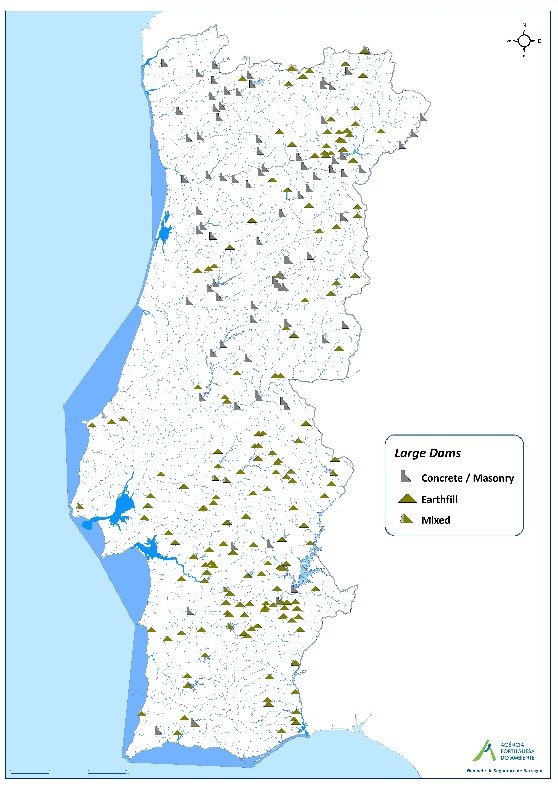 Mapa de Portugal Rios